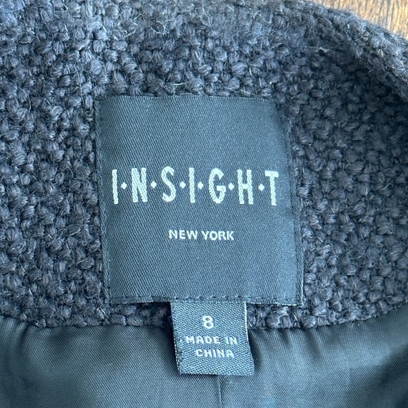 Insight New York | Black Wool Blend Lady Jacket with Chain Detail - Picture 5 of 8